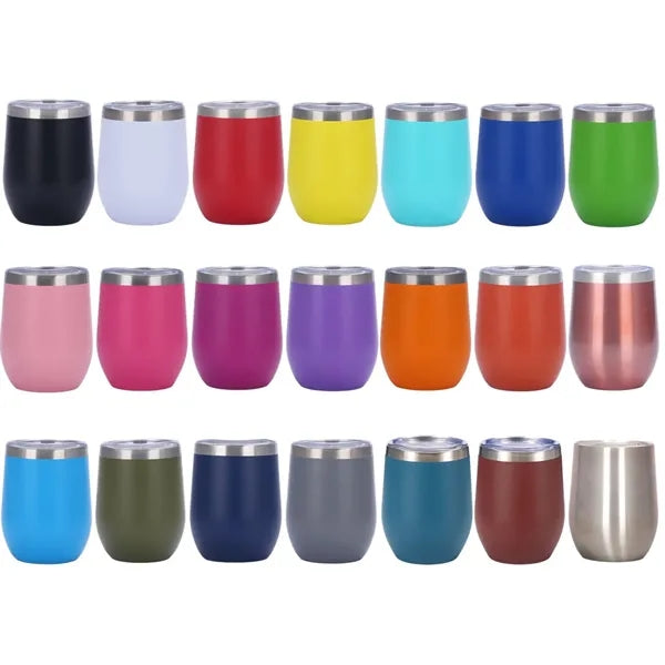 12 oz Egg Shaped Double Wall Vacuum Stainless Steel Cup
