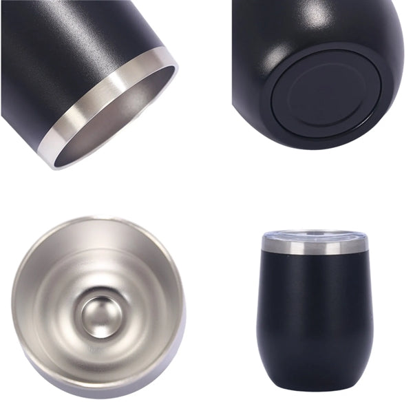 12 oz Egg Shaped Double Wall Vacuum Stainless Steel Cup