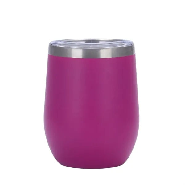 12 oz Egg Shaped Double Wall Vacuum Stainless Steel Cup