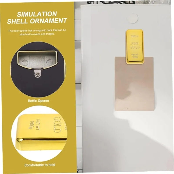 Golden Brick Beer Bottle Opener Magnetic