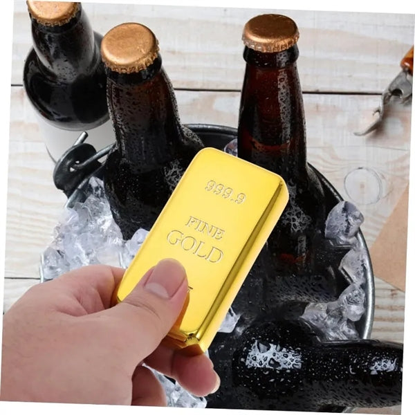 Golden Brick Beer Bottle Opener Magnetic