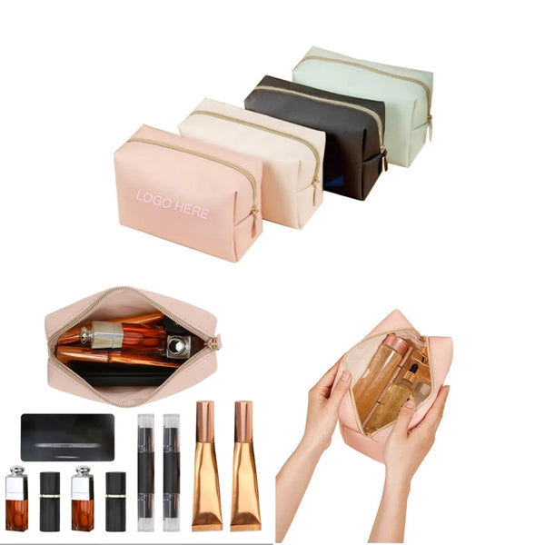 PU Cross Patterned Makeup Bag
