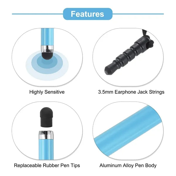 Metallic Stylus Retractable Alloy Mini Capacitive Pen