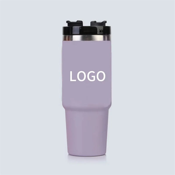 30 Oz Vacuum Flip Straw Tumbler