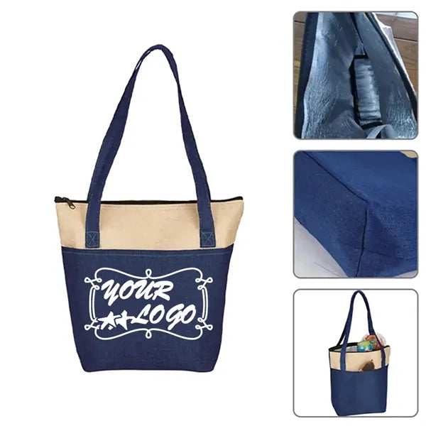 Jute Cooler Tote Bags
