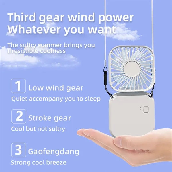Hanging Neck Folding Fan