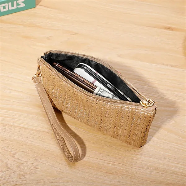 Summer Beach Straw Clutch Purs