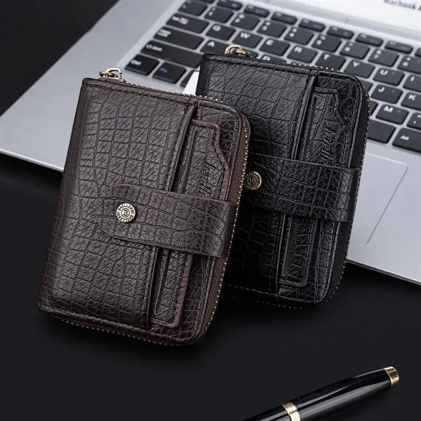 Stone Pattern Multi-Card Slot Short Men'S Coin Purse