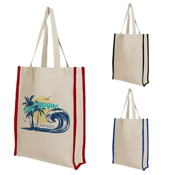 Accent Gusset 10oz Cotton Tote Bag