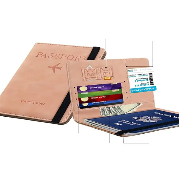Neutral Multi-Purpose Trifold Travel Passport Wallet