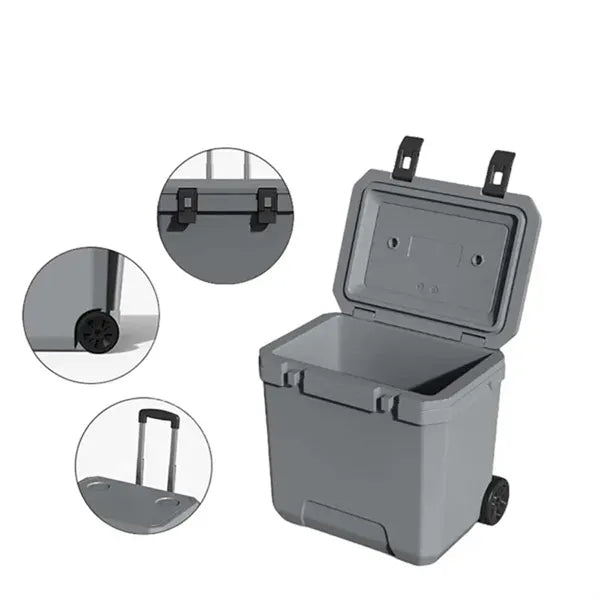 24L Portable Cooler with Wheels