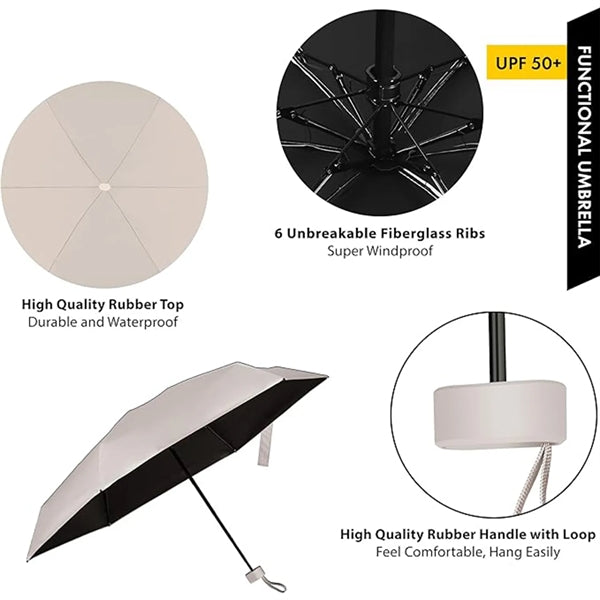 Mini Umbrella with Case for Travel