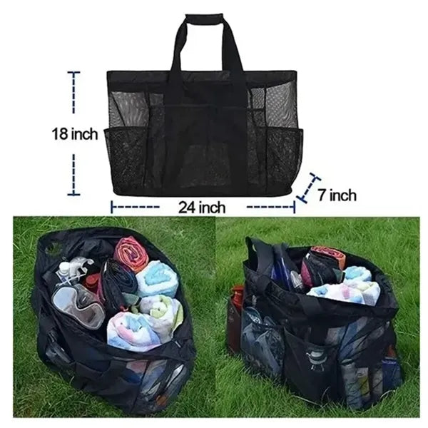 Beach Tote Bag With Zipper
