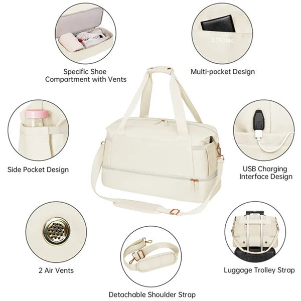 Multifunctional Large Capacity Travel Luggage Bag