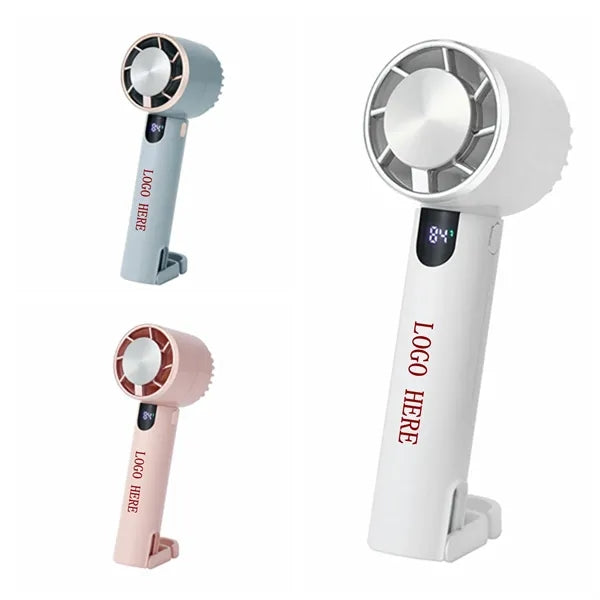 Rechargeable 2000 mAh Digital Display Handheld Fan