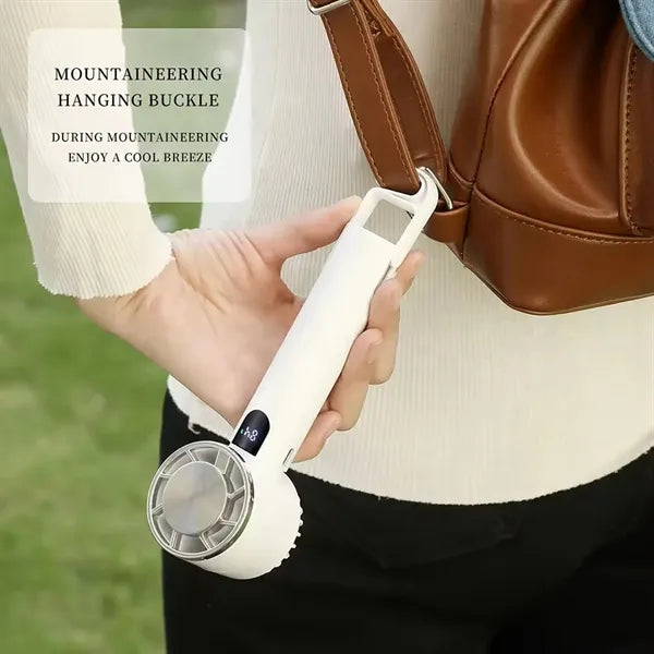 Rechargeable 2000 mAh Digital Display Handheld Fan
