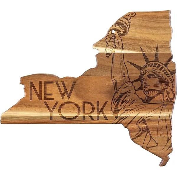 U.S. State Shaped Bamboo Cutting Board