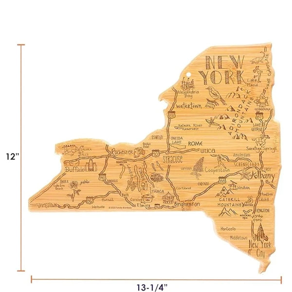 U.S. State Shaped Bamboo Cutting Board