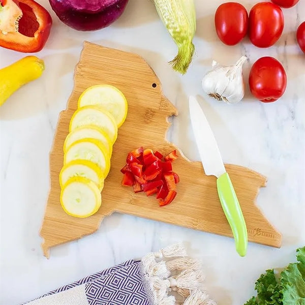 U.S. State Shaped Bamboo Cutting Board