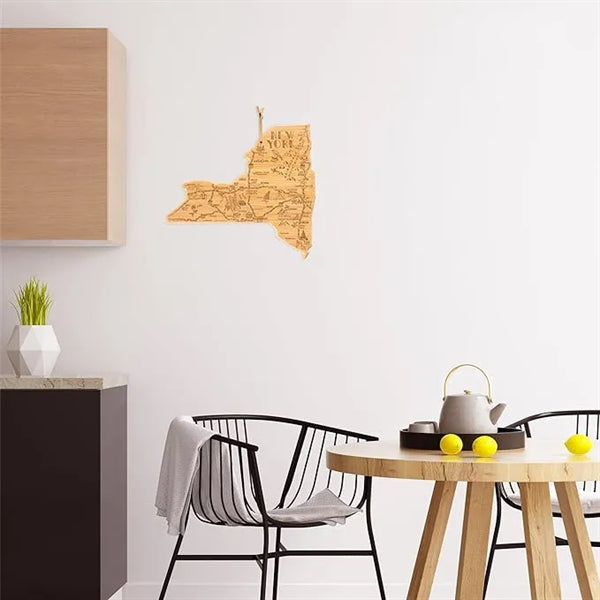 U.S. State Shaped Bamboo Cutting Board