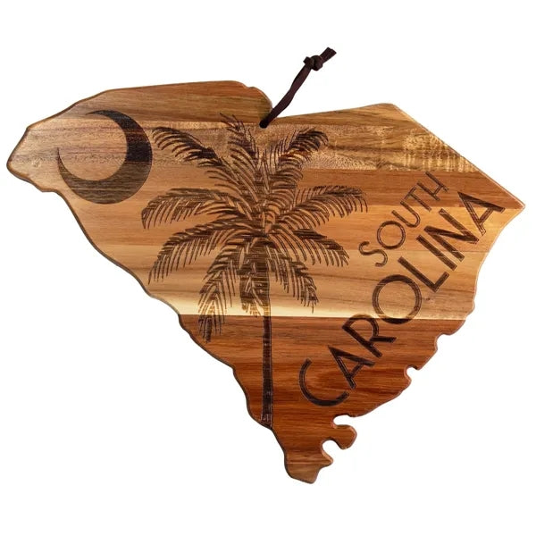 U.S. State Shaped Bamboo Cutting Board