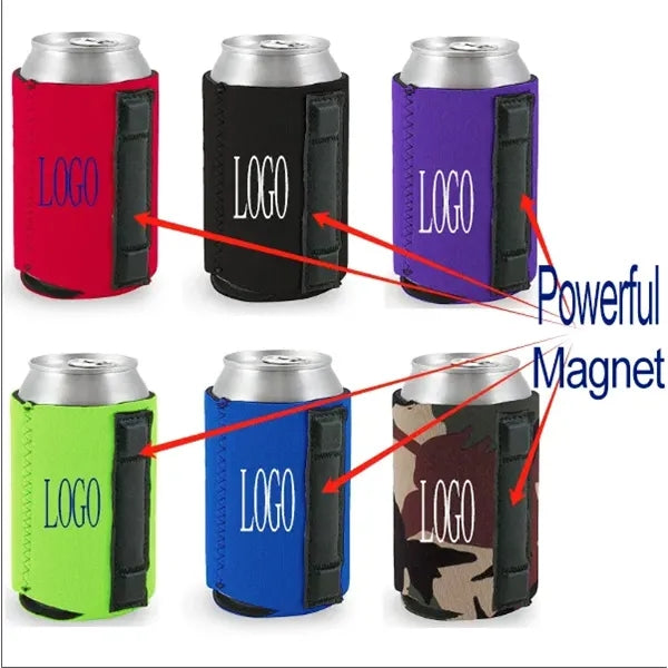 Magnetic Neoprene Beverage Cooler Cover