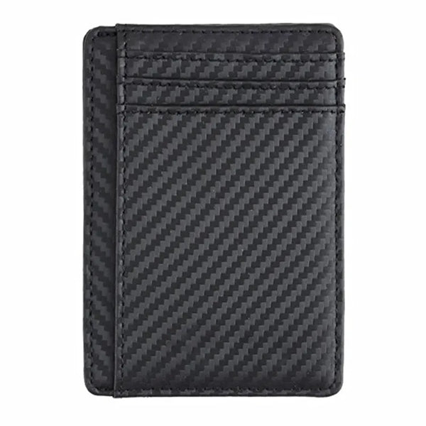 RFID Blocking Carbon Fiber Slim Front Pocket Wallet
