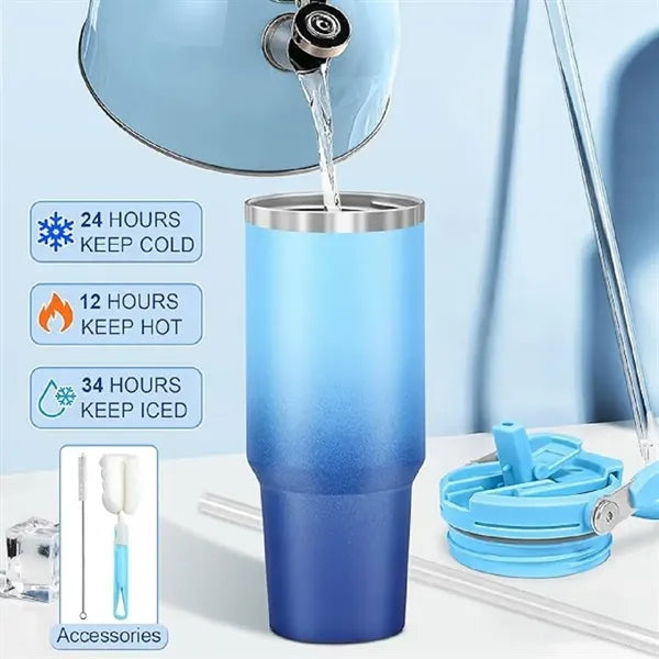 40 Oz Vacuum Insulated Water Bottle with Handle