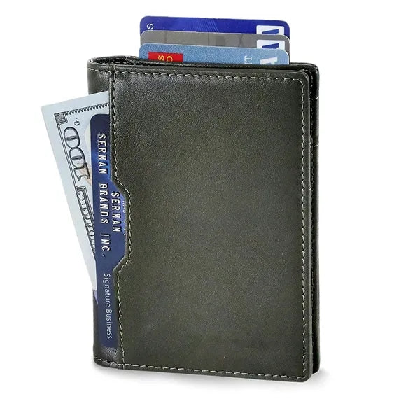 Front Pocket Minimalist Leather Slim Wallet RFID Blocking