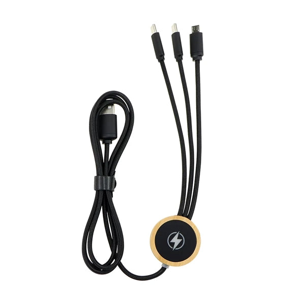 47 inch Bamboo LED Multi Charging Cable