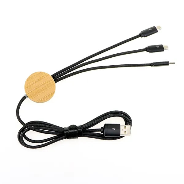 47 inch Bamboo LED Multi Charging Cable