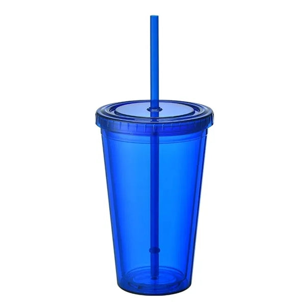 16oz Double Wall Cool Acrylic Tumbler Plastic Tea Cups