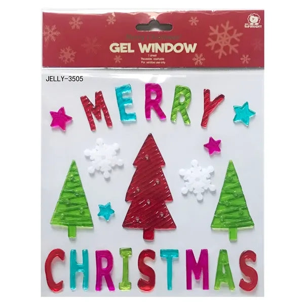 New Design Holiday Gel Window Sticker Cling