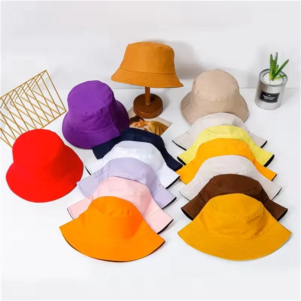 Cotton Bucket Hat Summer Sun Beach Fisherman Cap