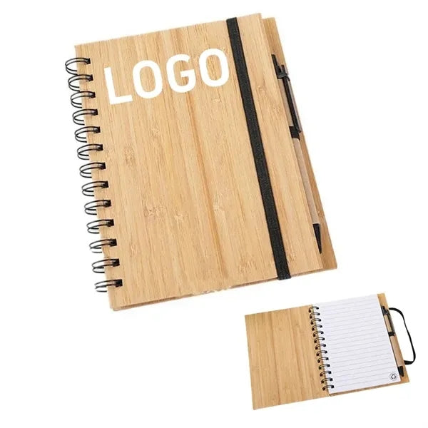 Notebook with Bamboo Wooden Cover