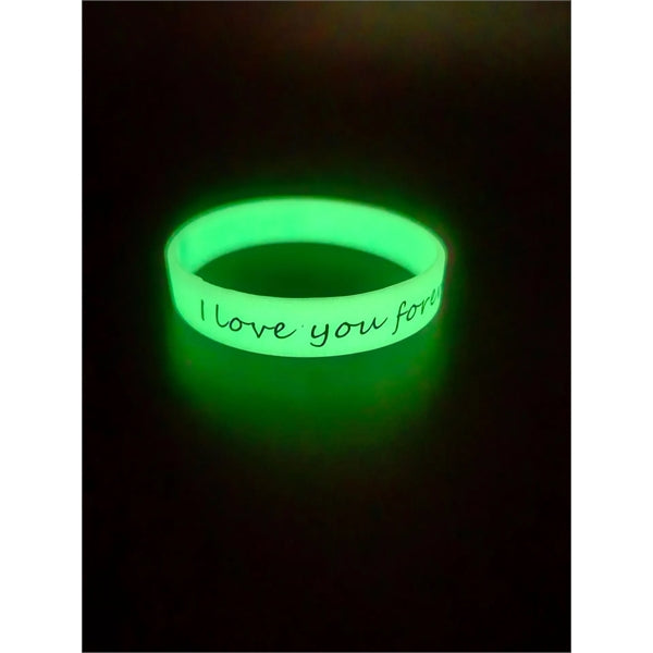 Glow in the dark bracelets silicone rubber wristbands