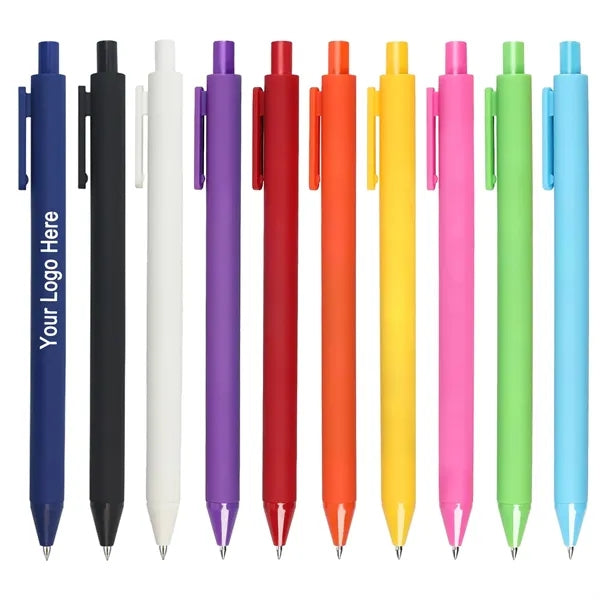 Bright Color Soft Touch Rubberized Ballpoint Pen