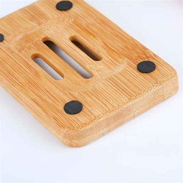 Natural Bamboo Soap Holder Rectangle