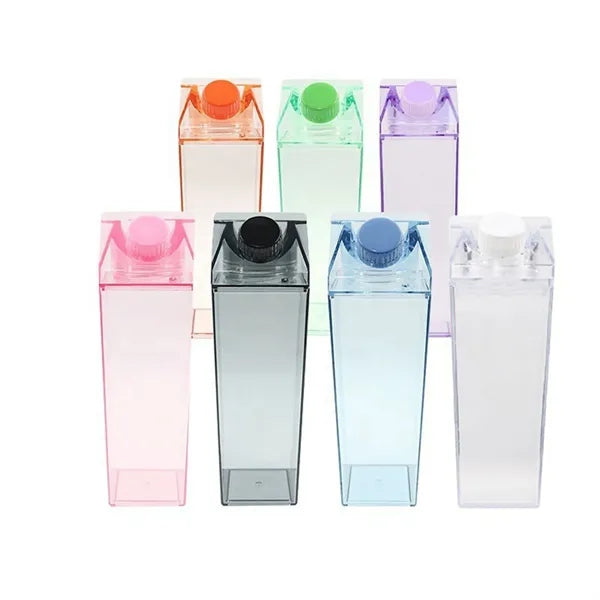 17 oz Clear Milk Case Square Double Wall Plastic Bottle