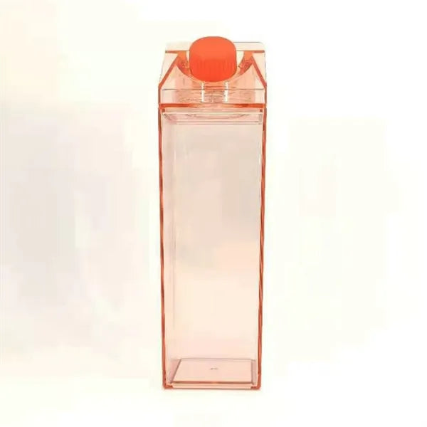 17 oz Clear Milk Case Square Double Wall Plastic Bottle
