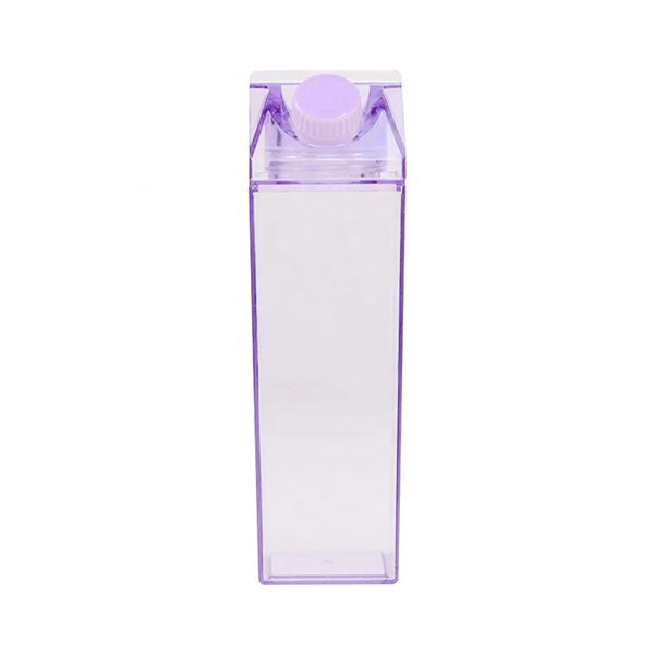 17 oz Clear Milk Case Square Double Wall Plastic Bottle