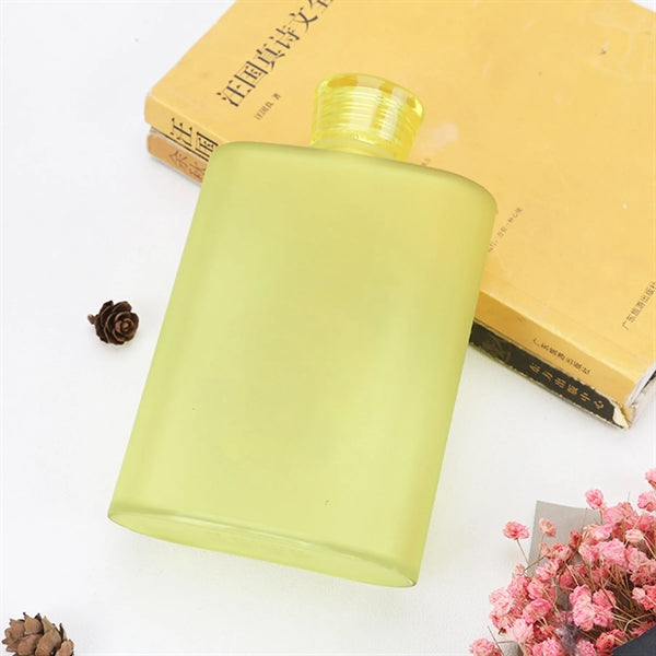 14 oz Square Sport Flat Plastic Water Bottle with Rope