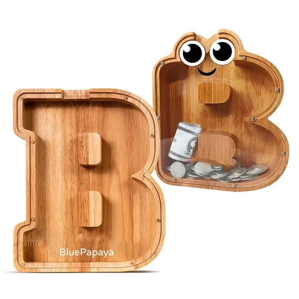 Shaped Wooden Piggy Bank