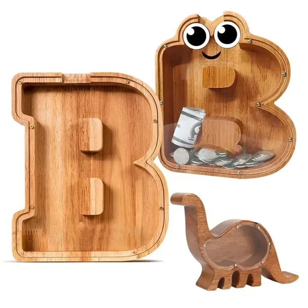 Shaped Wooden Piggy Bank