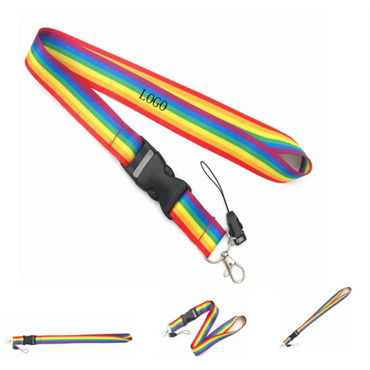Detachable Rainbow Lanyard