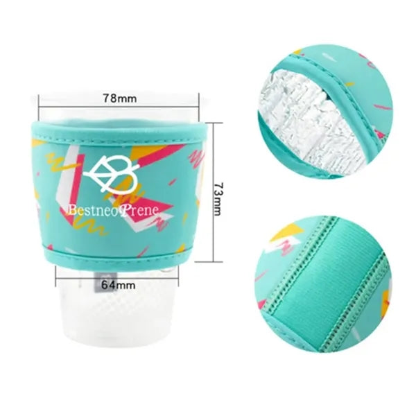 Neoprene Coffee Cup Sleeve Coolie (17.5cm W x 10cm H x 7cmD)