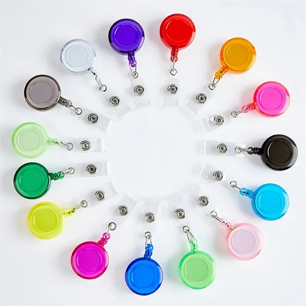 Retractable Badge Holder with Belt Clip Key Ring
