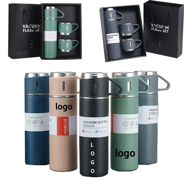 17oz Custom 304 Stainless Steel Coffee Thermos Flask Set
