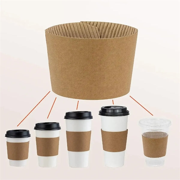 100% Kraft Paper Coffee Cup Sleeve