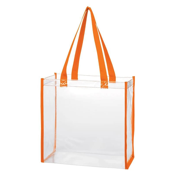 Clear PVC Stadium Approved Tote Bag 12"x12"x6"